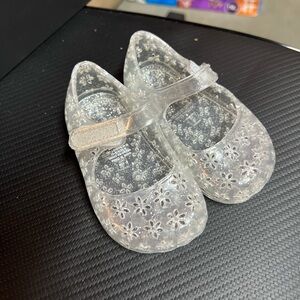 Old Navy Clear Floral Jelly Shoes